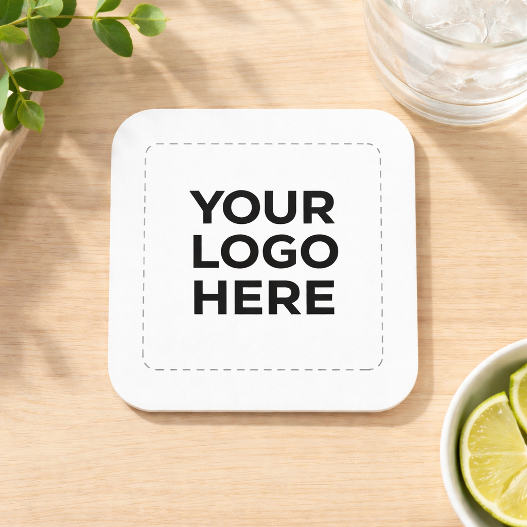 White Square Coaster